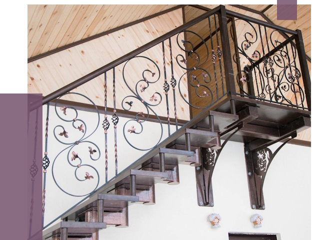 Кованые лестницы в Пензе от 80067 руб. под ключ
