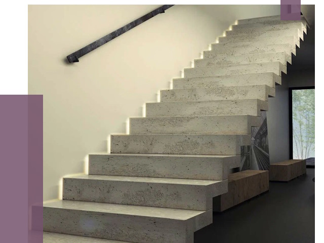 Облицовка бетонных лестниц в Пензе от 4619 руб/м2