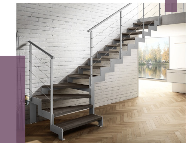 Г-образные лестницы под ключ в Пензе от 37211 руб. | ПРОЛЁТ-Пнз