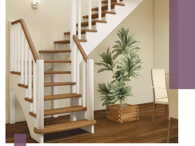 Г-образные лестницы под ключ в Пензе — изготовление и монтаж