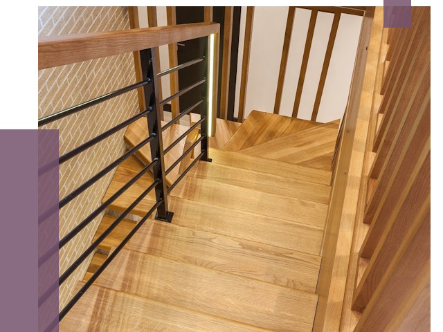 Лестницы из ясеня в Пензе под ключ от 10060 руб. 