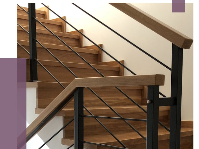 Обшивка металлической лестницы деревом в Пензе от 4363 руб.