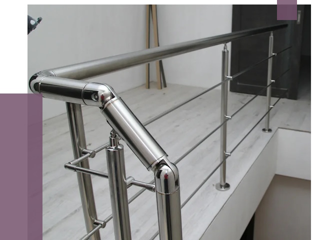 Перила из нержавеющей стали в Пензе от 9033 руб. под ключ | ПРОЛЁТ-Пнз