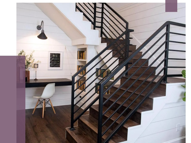 Перила для лестницы в доме в Пензе от 7442 руб. — ПРОЛЁТ-Пнз