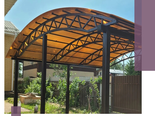 Изготовление навесов под ключ в Пензе из качественных материалов