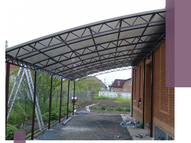 Профессиональный монтаж навесов под ключ в Пензе