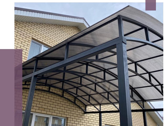 Монтаж козырьков в Пензе от 11548 руб. | ПРОЛЁТ-Пнз