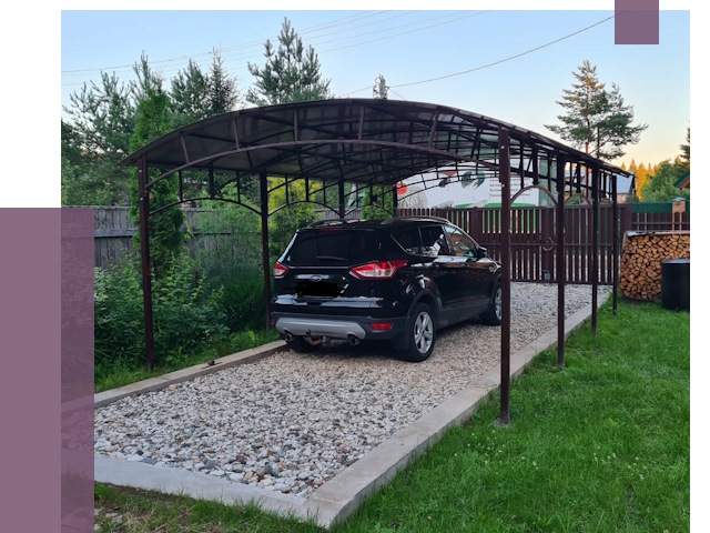 Навесы для автомобиля в Пензе от 13191 руб.  | ПРОЛЁТ-Пнз