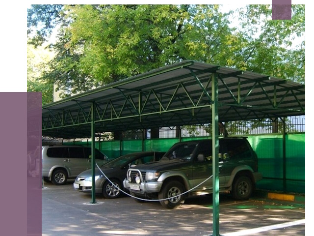 Навесы для парковки в Пензе от 80580 руб. заказать | ПРОЛЁТ-Пнз