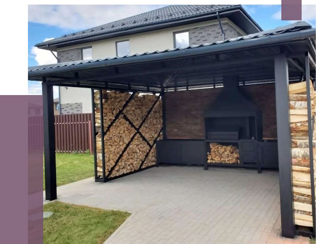 Навесы для барбекю в Пензе от 12780 руб. под ключ | ПРОЛЁТ-Пнз