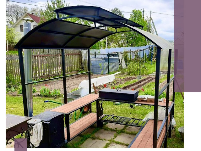 Навесы для барбекю в Пензе: изготовление, монтаж и демонтаж