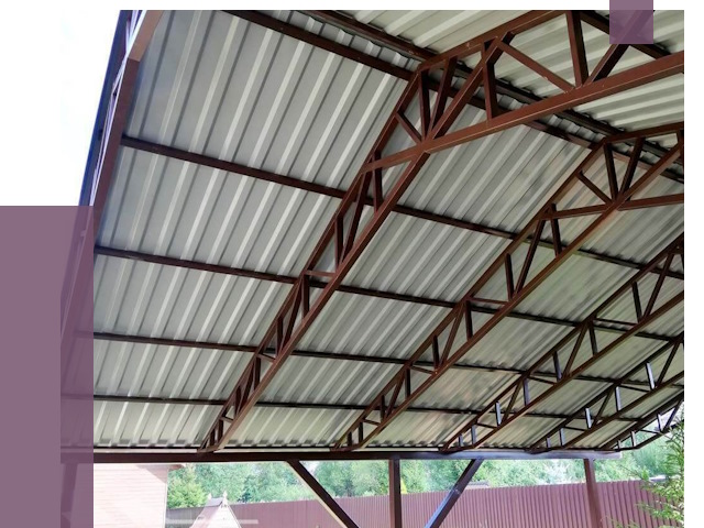 Навесы из профнастила в Пензе от 7391 руб. | ПРОЛЁТ-Пнз