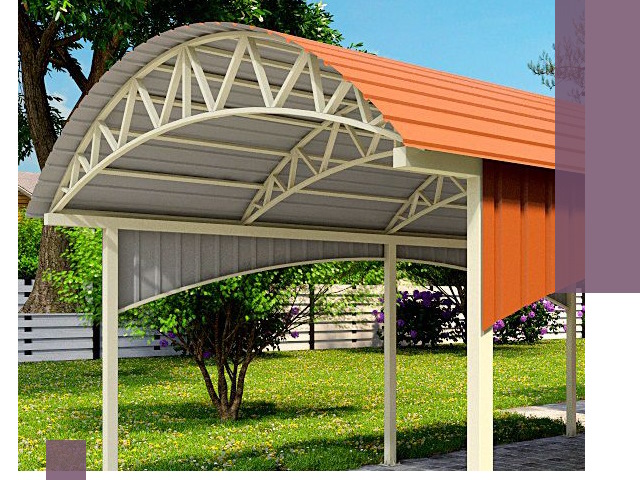 Навесы из профнастила под ключ в Пензе — установка и монтаж