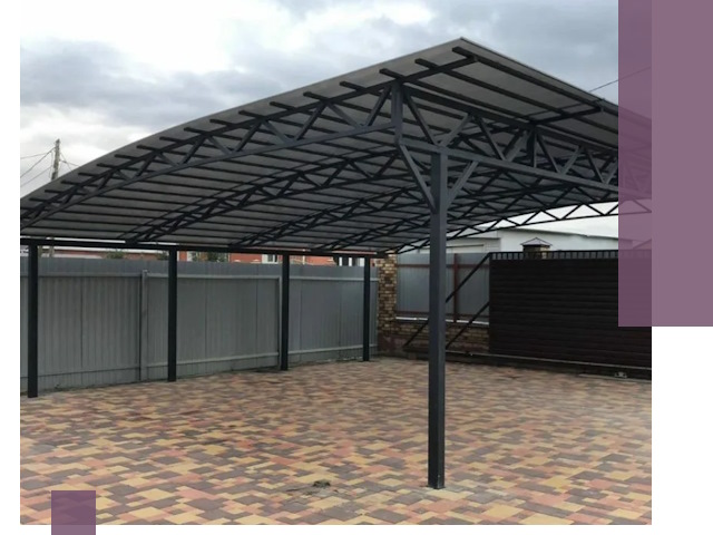 Металлические навесы под ключ в Пензе — изготовление и монтаж