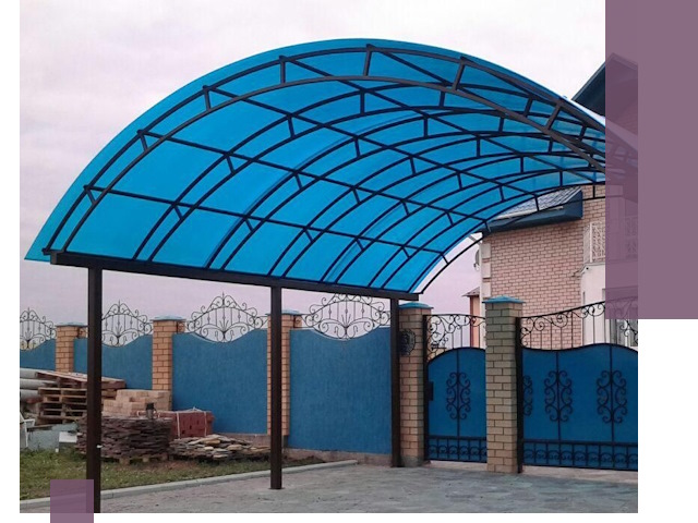 Арочные навесы под ключ в Пензе — изготовление и монтаж