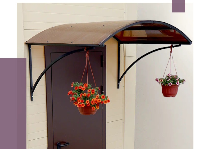 Козырьки над входом в Пензе от 14884 руб.  | ПРОЛЁТ-Пнз