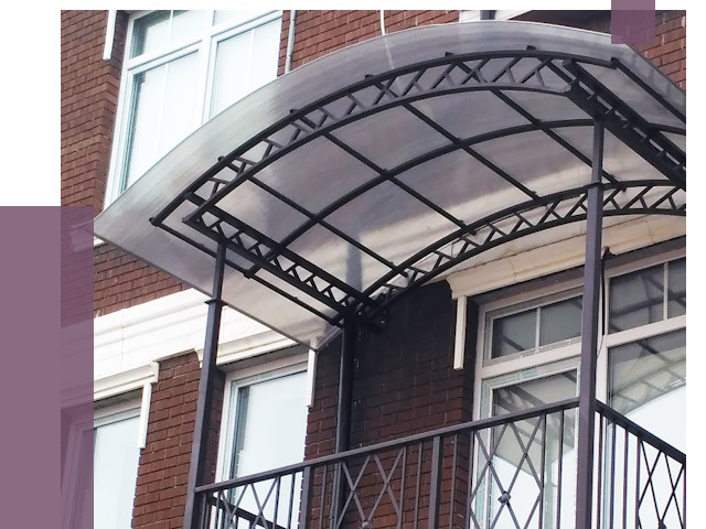 Козырьки над балконом в Пензе от 8674 руб. | ПРОЛЁТ-Пнз