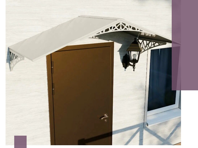 Металлические козырьки на входы и террасы в Пензе