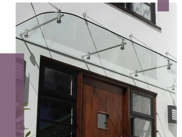 Стеклянные козырьки в Пензе от 18990 руб. | ПРОЛЁТ-Пнз