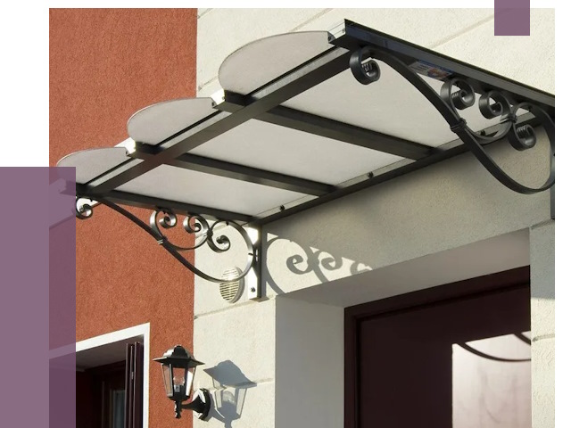 Односкатные козырьки в Пензе от 8417 руб.  | ПРОЛЁТ-Пнз