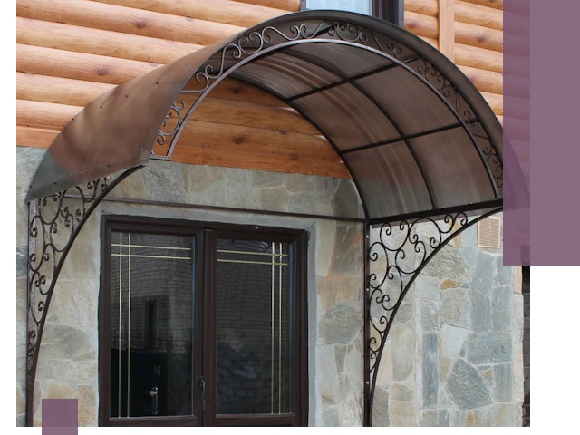 Арочные козырьки под ключ в Пензе: изготовление и монтаж